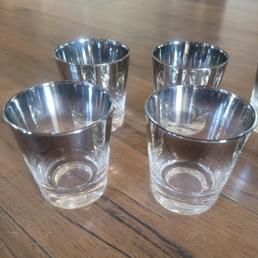Vitreon‎ Queens Luster Mercury Fade Old Fashion Glasses Set of 6